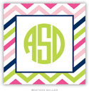 Gift Stickers by Boatman Geller - Chevron Pink Navy & Lime