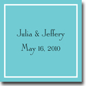 Gift Stickers by Boatman Geller - Classic Square Teal