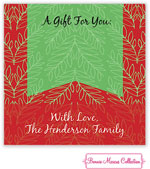 Bonnie Marcus Personalized Gift Stickers - Happy Holiday Leaves (Green)