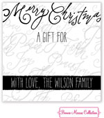 Bonnie Marcus Personalized Gift Stickers - Merry Scripts (Black)
