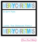 Bonnie Marcus Personalized Gift Stickers - Tis The Holiday Season (Blue)