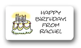 Dinky Designs Gift Stickers - Birthday Cake (100B)