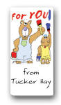 Dinky Designs Gift Stickers - Painting Bears (113P)
