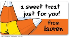 Dinky Designs - Holiday Calling Card Stickers (Candy corns) (CCS-716C-02)