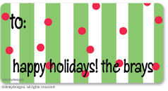Dinky Designs - Holiday Calling Card Stickers (Christmas candy ) (CCS-787C-02)