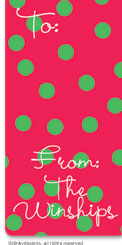 Dinky Designs - Holiday Calling Card Stickers (Holiday dots ) (CCS-793H)