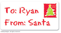 Dinky Designs - Holiday Calling Card Stickers (Letter to Santa) (CCS-821L)