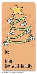 Dinky Designs - Holiday Calling Card Stickers (Christmas is a beach) (CCS-826C)