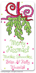 Dinky Designs - Holiday Calling Card Stickers (Mistletoe Christmas kisses) (CCS-827M)
