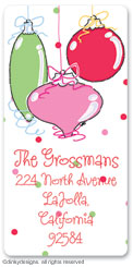 Dinky Designs - Holiday Calling Card Stickers (Jingle bulbs) (CCS-829J)