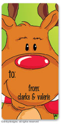 Dinky Designs - Holiday Calling Card Stickers (Bruce Reindeer) (CCS-832B)