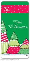 Dinky Designs - Holiday Calling Card Stickers (Christmas tree row) (CCS-839C-01)