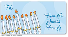 Dinky Designs - Holiday Calling Card Stickers (Menorah) (CCS-840M-01)