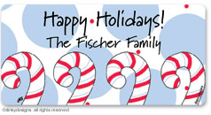Dinky Designs - Holiday Calling Card Stickers (Dandy candy canes) (CCS-846D)