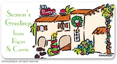 Dinky Designs - Holiday Calling Card Stickers (Mi casa Christmas) (CCS-849M)