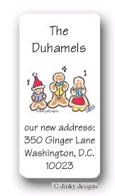 Dinky Designs Holiday Stickers - Gingerbread Carolers