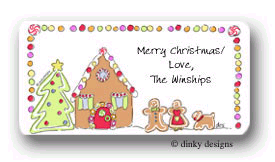 Dinky Designs Holiday Stickers - Gingerbread House