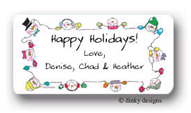 Dinky Designs Holiday Stickers - Meet The Flakes Border