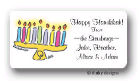 Dinky Designs Holiday Stickers - Menorah