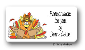 Dinky Designs Gift Stickers - Thomas Turkey (314T)