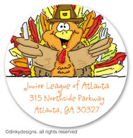 Dinky Designs - Holiday Large Round Stickers (Thomas Turkey) (RRS1-842T)