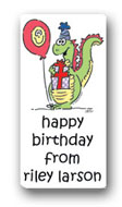 Dinky Designs Gift Stickers - Dino With Balloon (111D)