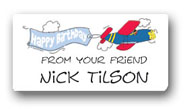 Dinky Designs Gift Stickers - Plane With Birthday Banner (107P)