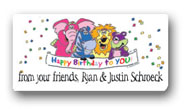 Dinky Designs Gift Stickers - Zebra & Pals (106Z)