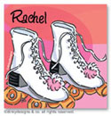 Dinky Designs Gift Stickers - Roller Girl (Square) (SQ1-519R)