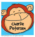 Dinky Designs Gift Stickers - Monkey Business (Square) (SQ1-561M)