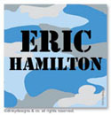 Dinky Designs Gift Stickers - Blue Camoflage (Square) (SQ1-779B)