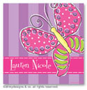 Dinky Designs Gift Stickers - Purple Polka Dotted Butterfly (Square) (SQ1-868P)