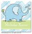 Dinky Designs Gift Stickers - Baby Blue Elephant (Square) (SQ1-869B)
