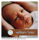 Dinky Designs Gift Stickers - Blue Chocolate With Photo (Square) (SQ1P-882B)