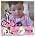 Dinky Designs Gift Stickers - Argyle Ostrich With Photo (Square) (SQ1PW-780A)