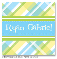 Dinky Designs Gift Stickers - Taylor Plaid (Square) (SQ1-879T)