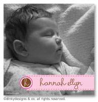 Dinky Designs Gift Stickers - Chocolate Pink With Photo (Square) (SQ1P-881C)