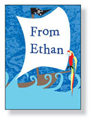 Inkwell Gift Stickers - Pirate Ship (S1-160Z)