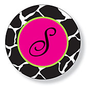 Inkwell Gift Stickers - Black Giraffe (Round) (SC-47Z)
