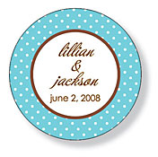 Inkwell Gift Stickers - Blue Pin Dot (Round) (SC-49Z)