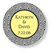 Inkwell Gift Stickers - Black Diamond (Round) (SC-54Z)
