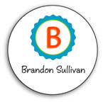 Kelly Hughes Designs - Gift Stickers (Orange Bottlecap - Sassy) (r399)
