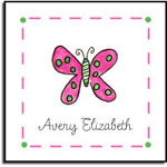 Kelly Hughes Designs - Vinyl Gift Stickers (Flutter Butterfly - Kids) (s327)