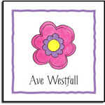 Kelly Hughes Designs - Vinyl Gift Stickers (Pink Daisy - Kids) (s328)
