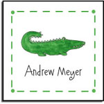Kelly Hughes Designs - Vinyl Gift Stickers (Green Gator - Kids) (s337)