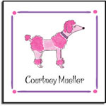 Kelly Hughes Designs - Vinyl Gift Stickers (Pink Poodle - Kids) (s339)