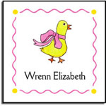 Kelly Hughes Designs - Vinyl Gift Stickers (Ducklings In Pink - Kids) (s351)