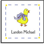 Kelly Hughes Designs - Vinyl Gift Stickers (Ducklings In Blue - Kids) (s352)