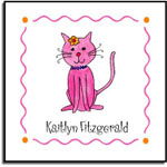 Kelly Hughes Designs - Vinyl Gift Stickers (Kitty Kitty - Kids) (s367)