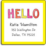 Kelly Hughes Designs - Vinyl Gift Stickers (Hello My Name Is - Sassy) (s389)